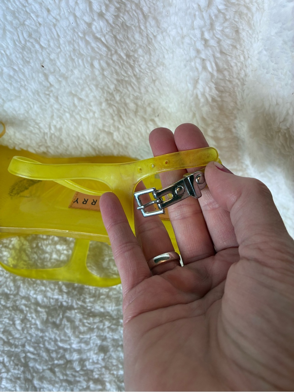 Katy Perry Collections Yellow Jelly Sandals with Lemon Slice Accent - Picture 5 of 5